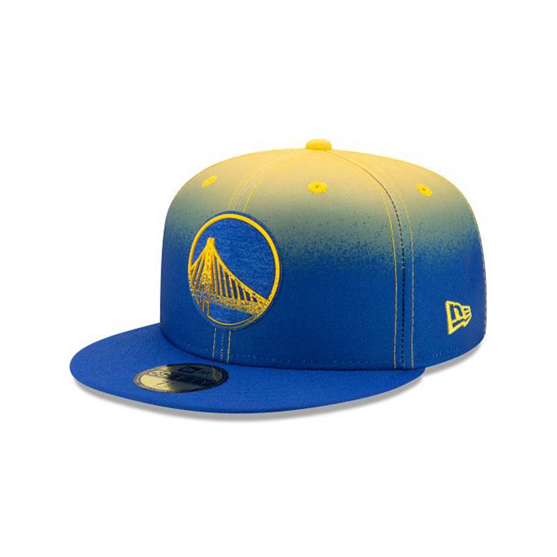 NBA Golden State Warriors Back Half 59Fifty Fitted (ZGG5782) - Blue New Era Caps